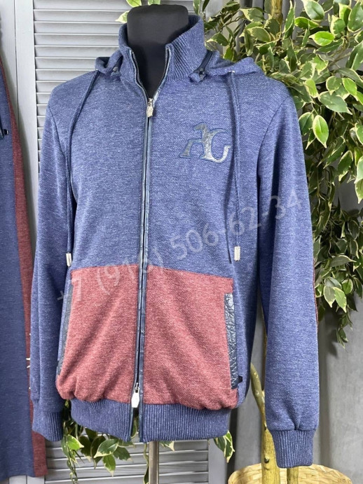 Спортивный костюм Angelo Galasso со вставками кожи крокодила 12423