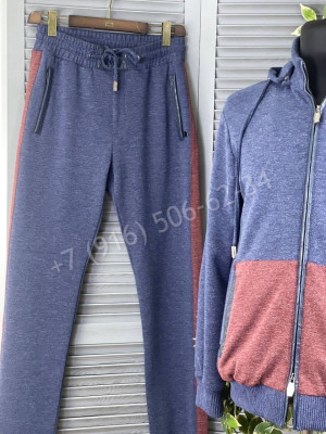 Спортивный костюм Angelo Galasso со вставками кожи крокодила 12423