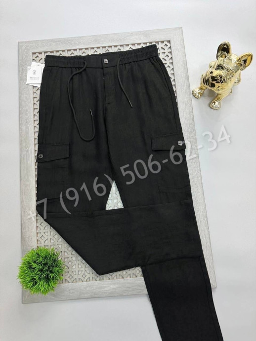 Брюки из льна Brunello Cucinelli 17813