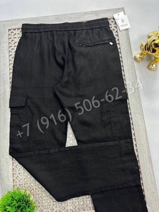 Брюки из льна Brunello Cucinelli 17813