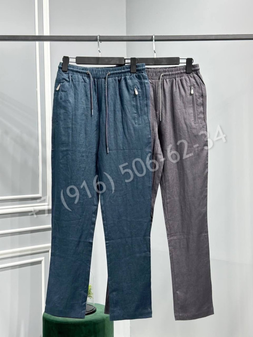 Льняные брюки Brunello Cucinelli 18116