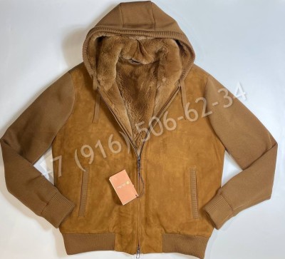 Замшевая куртка Loro Piana с натуральным мехом 22630