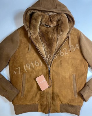 Замшевая куртка Loro Piana с натуральным мехом 22630