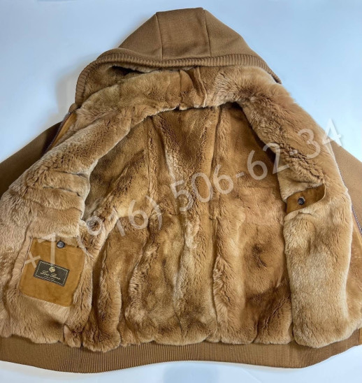 Замшевая куртка Loro Piana с натуральным мехом 22630