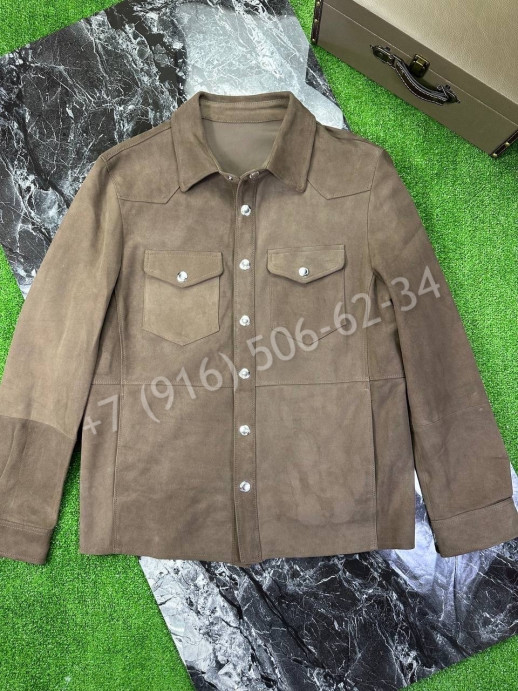 Замшевая куртка-рубашка Brunello Cucinelli 15705