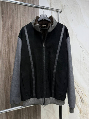 Куртка Loro Piana с вставками крокодила/ мех Рекс 8798