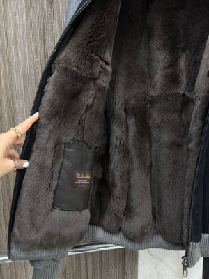 Куртка Loro Piana с вставками крокодила/ мех Рекс 8798