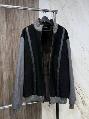 Куртка Loro Piana с вставками крокодила/ мех Рекс 8798