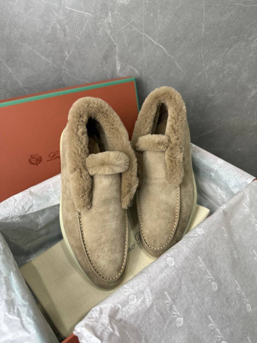 Лоферы Loro Piana на меху 19140 1