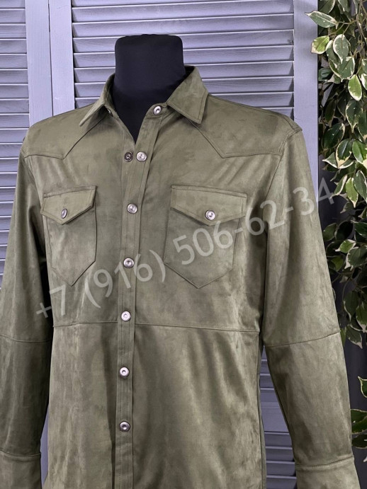 Велюровая рубашка Loro Piana 20625