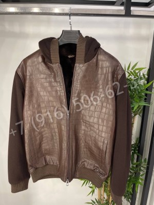 Куртка комбинированная Loro Piana кашемир / крокодил на меху 24593