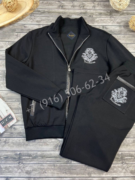 Спортивный костюм Billionaire со вставками кожи питона 7729