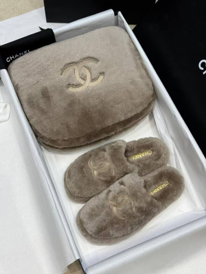 Тапочки Chanel с клатчем в комплекте 34428 1