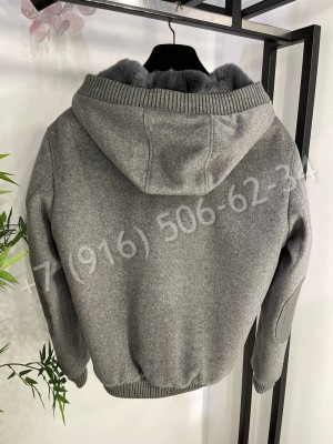 Куртка комбинированная Loro Piana кашемир / крокодил на меху 24594