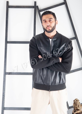 Кожаная куртка с кашемиром Loro Piana 15405