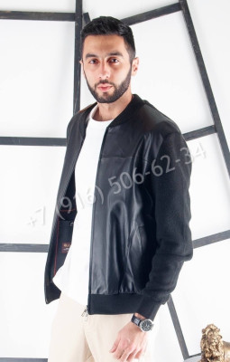 Кожаная куртка с кашемиром Loro Piana 15405