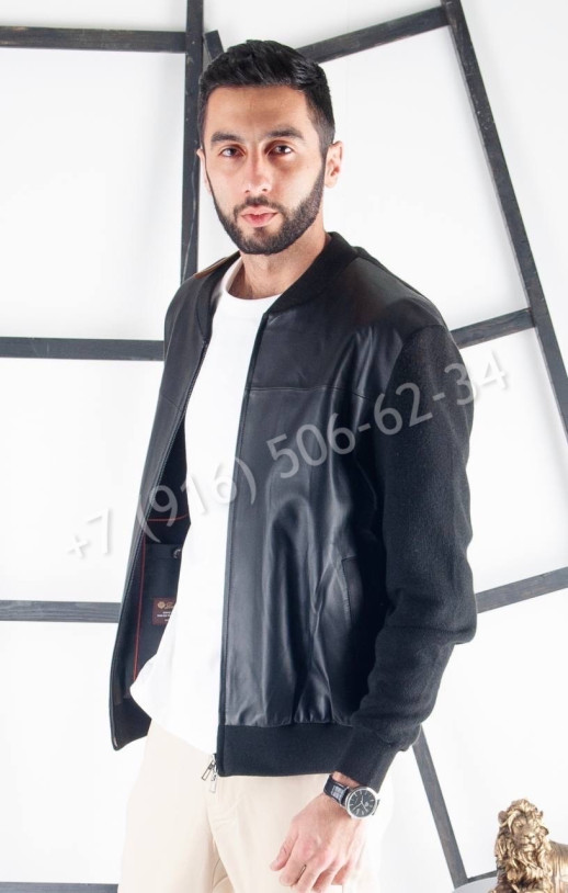 Кожаная куртка с кашемиром Loro Piana 15405