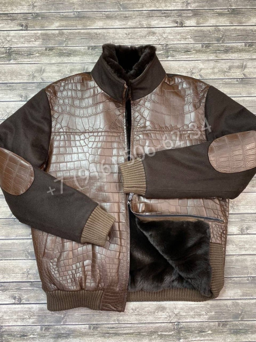 Кожаная куртка из кожи крокодила Loro Piana 5520