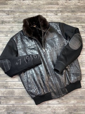 Кожаная куртка из кожи крокодила Loro Piana 5521