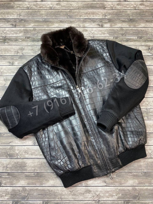 Кожаная куртка из кожи крокодила Loro Piana 5521