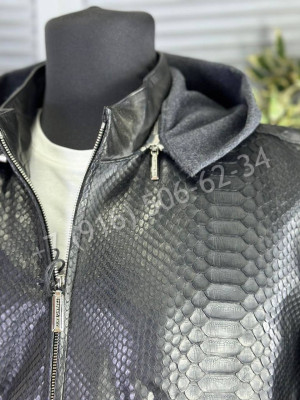 Куртка Stefano Ricci со вставками кожи питона 22228