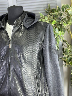 Куртка Stefano Ricci со вставками кожи питона 22228