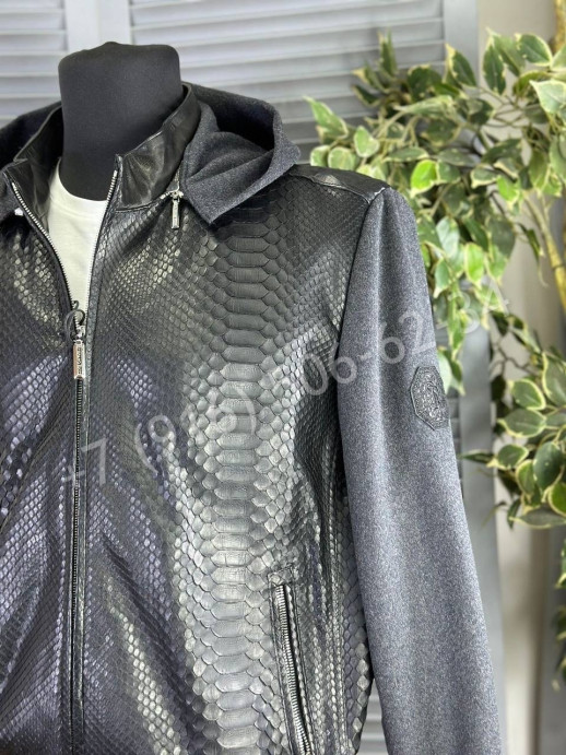 Куртка Stefano Ricci со вставками кожи питона 22228