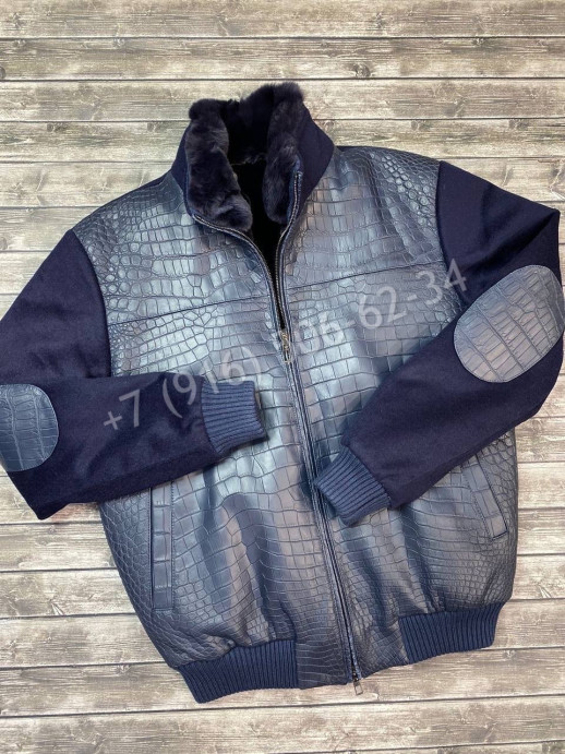 Кожаная куртка из кожи крокодила Loro Piana 5522