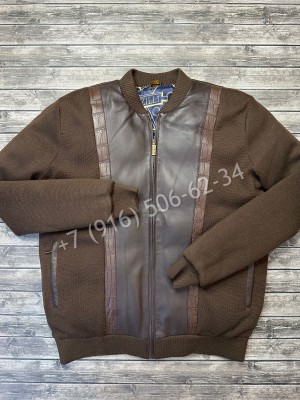 Куртка ZILLI со вставками кожи крокодила 7333