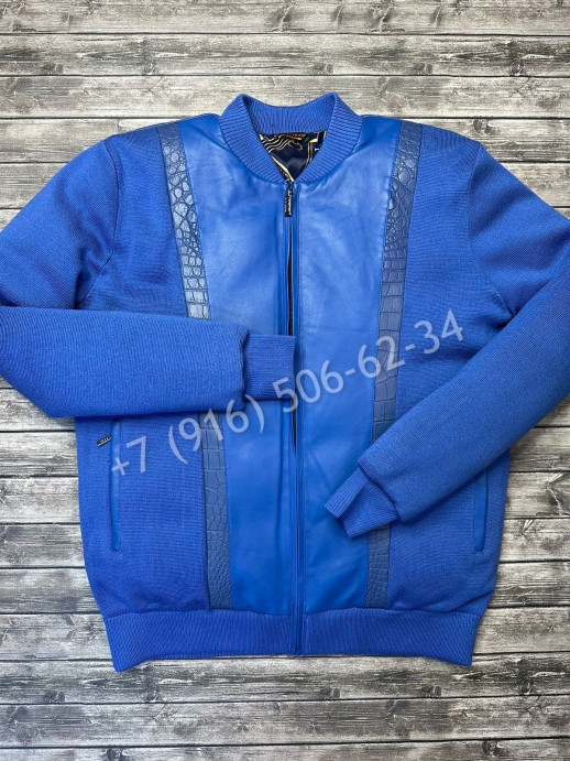 Куртка ZILLI со вставками кожи крокодила 7334