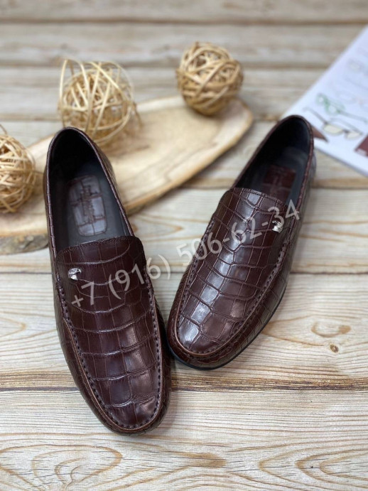 Лоферы Stefano Ricci из кожи крокодил 7733