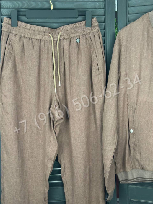 Прогулочный костюм из льна Brunello Cucinelli 31412