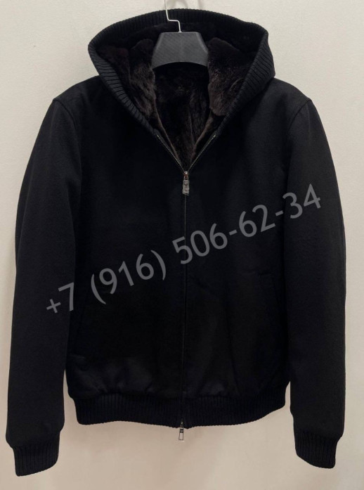 Кашемировая куртка Loro Piana с мехом бобра 22430