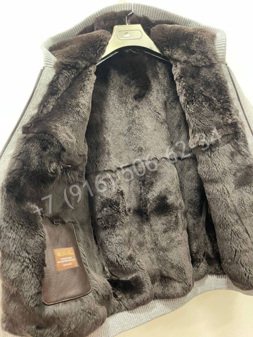 Кашемировая куртка Loro Piana с мехом бобра 22430