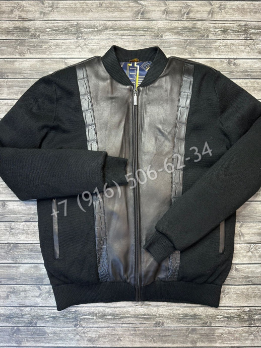 Куртка ZILLI со вставками кожи крокодила 7335