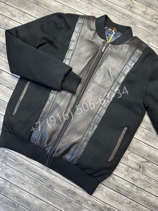 Куртка ZILLI со вставками кожи крокодила 7335