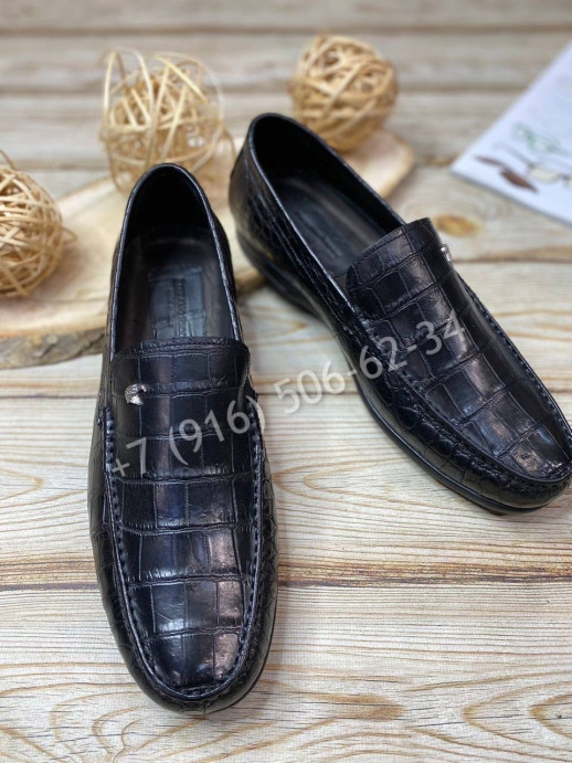 Лоферы Stefano Ricci из кожи крокодил 7734