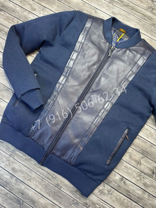 Куртка ZILLI со вставками кожи крокодила 7336