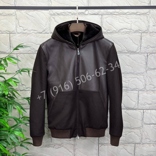 Кожаная куртка на меху Loro Piana 7636