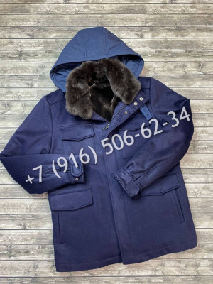 Пальто Loro Piana мех бобра/ кашемир 6279 1