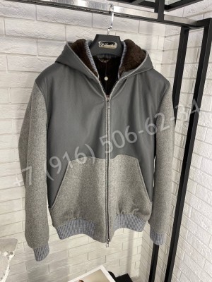 Кашемировая куртка со вставками кожи Loro Piana 23656
