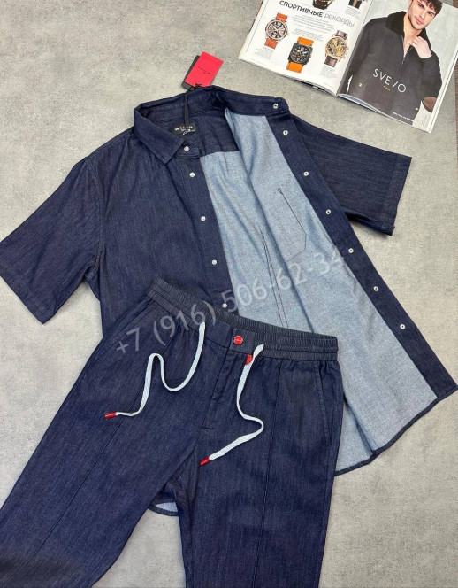 Прогулочный костюм из денима KITON 32320