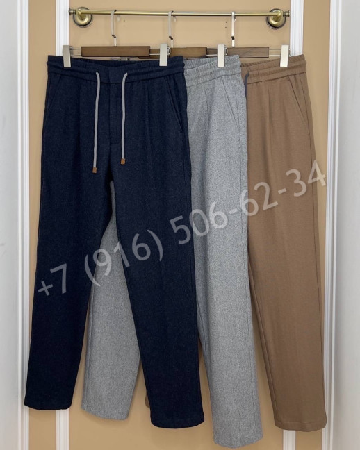 Брюки из 100% шерсти Brunello Cucinelli 23046