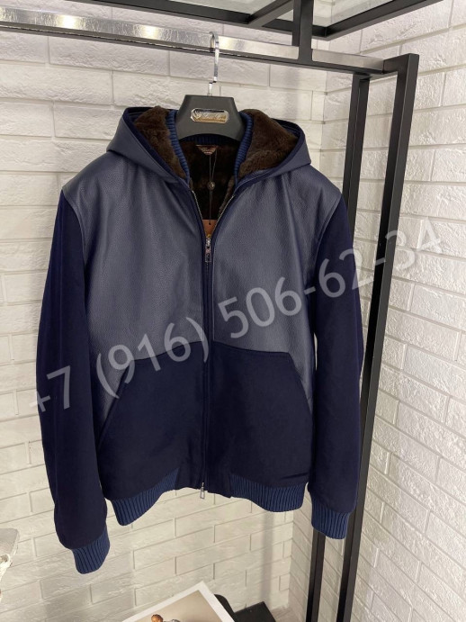 Кашемировая куртка со вставками кожи Loro Piana 23657