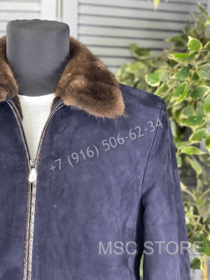 Замшевая куртка Brunello Cucinelli на меху (стриженый бобер) 8165