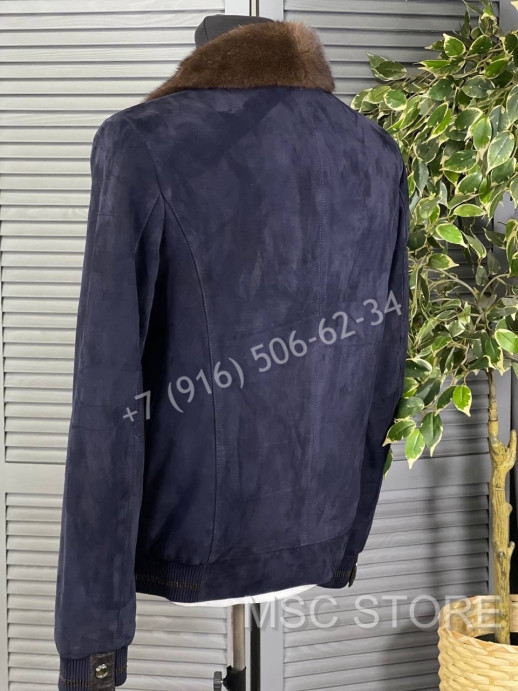 Замшевая куртка Brunello Cucinelli на меху (стриженый бобер) 8165