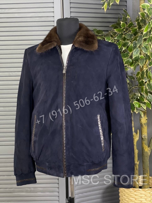 Замшевая куртка Brunello Cucinelli на меху (стриженый бобер) 8165