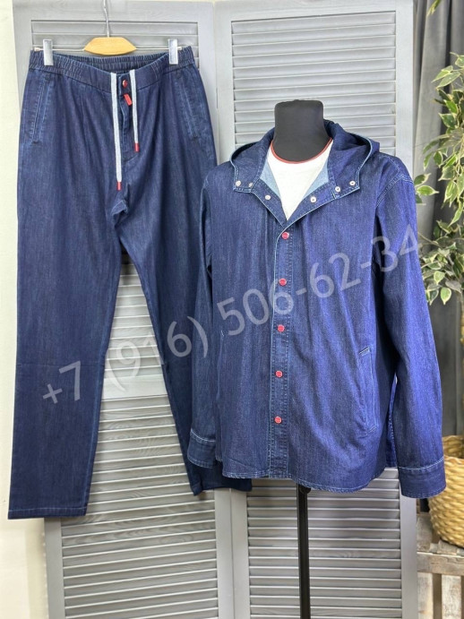 Прогулочный костюм из денима KITON 19434