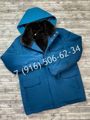 Пальто Loro Piana мех бобра/ кашемир 6279 3