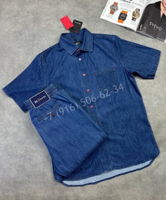Прогулочный костюм из денима KITON 32321